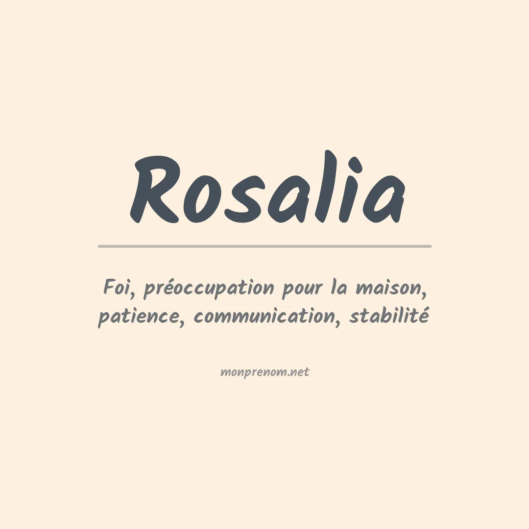 Signification du Prénom Rosalia
