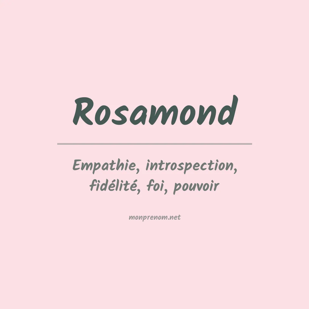 Signification du Prénom Rosamond