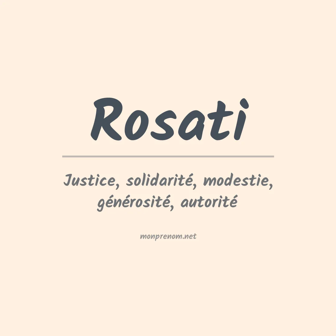 Signification du Prénom Rosati