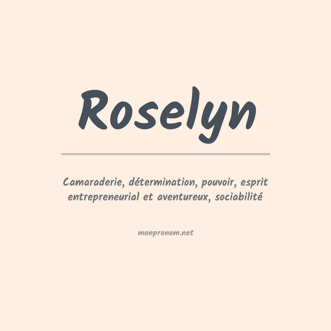 Signification du Prénom Roselyn Signification du Prénom Roselyn