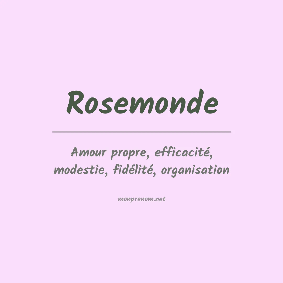 Signification du Prénom Rosemonde Signification du Prénom Rosemonde