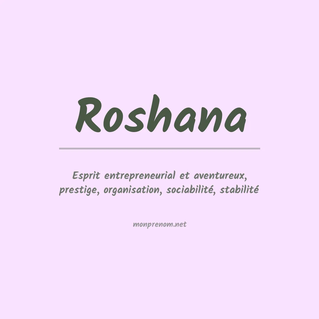 Signification du Prénom Roshana Signification du Prénom Roshana