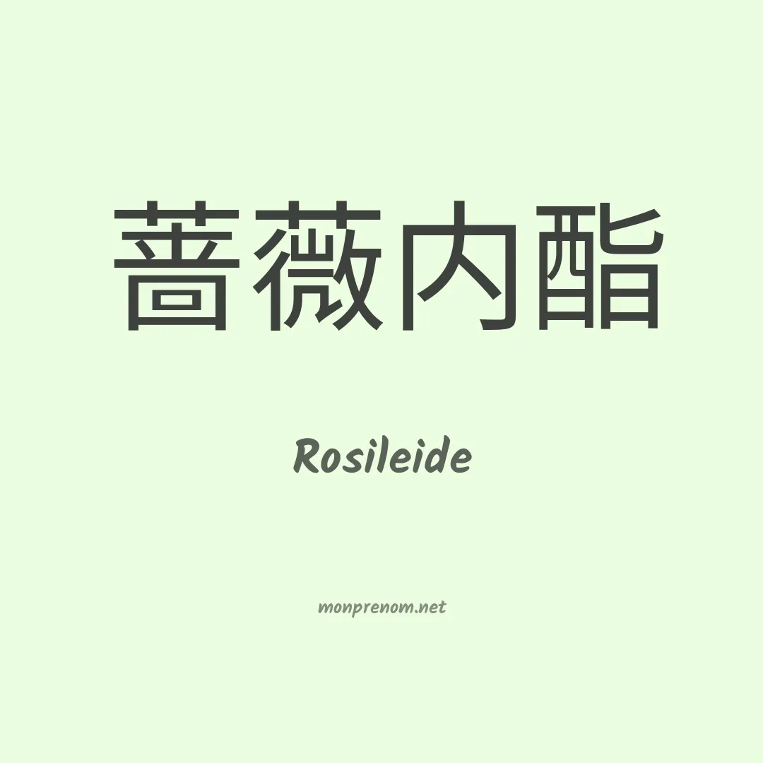 Rosileide en chino