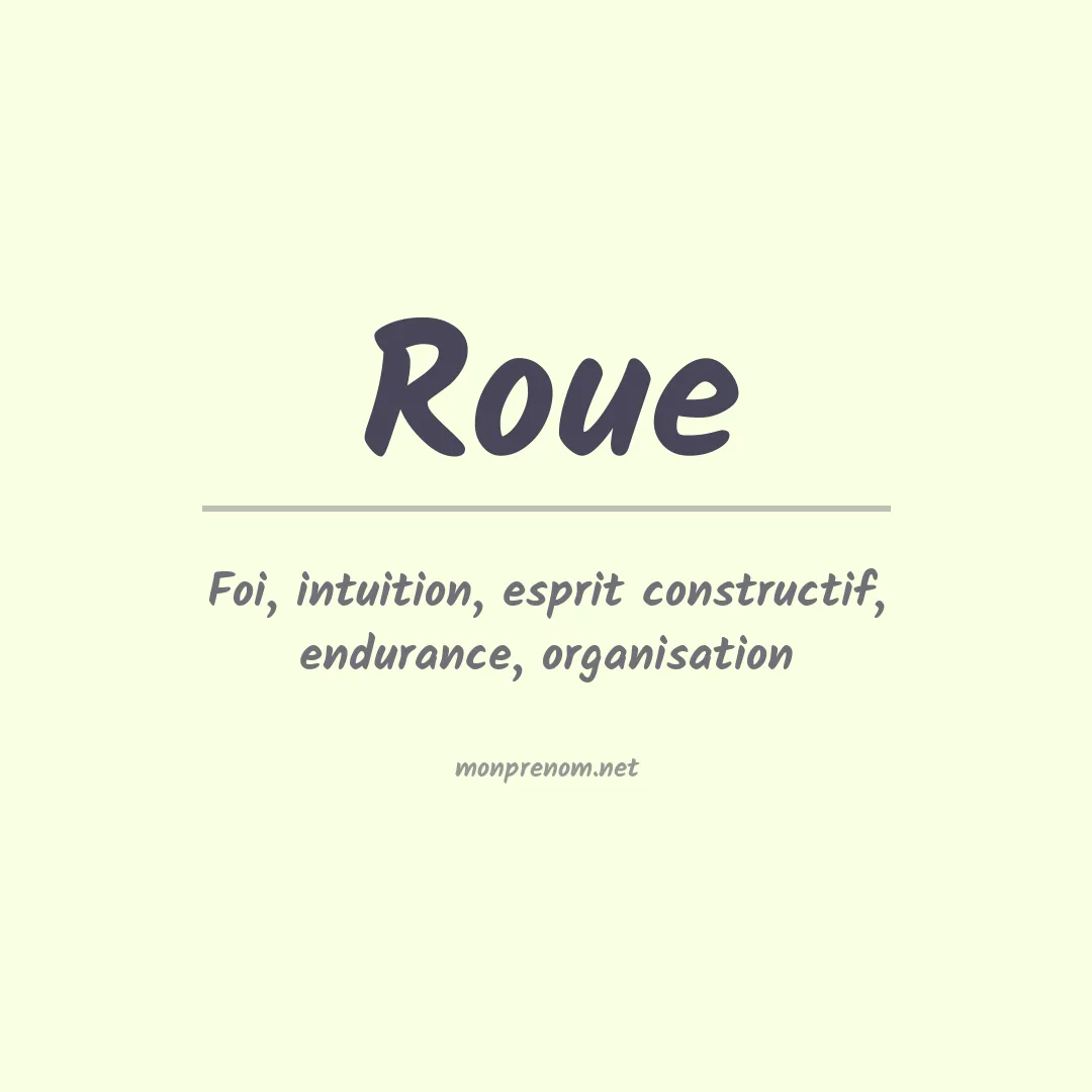 Signification du Prénom Roue