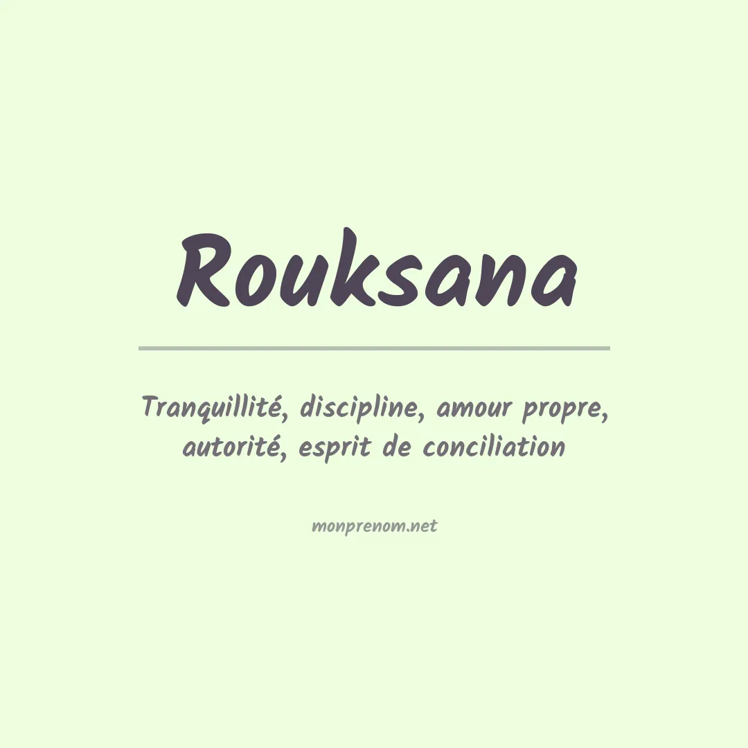 Signification du Prénom Rouksana Signification du Prénom Rouksana