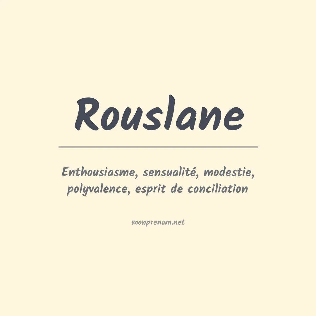Signification du Prénom Rouslane Signification du Prénom Rouslane