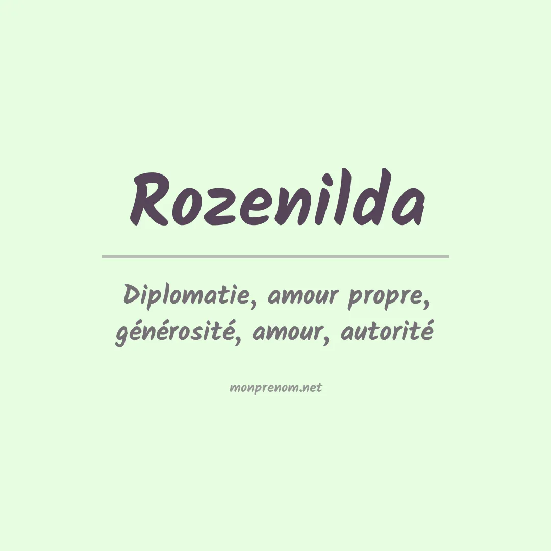 Signification du Prénom Rozenilda Signification du Prénom Rozenilda