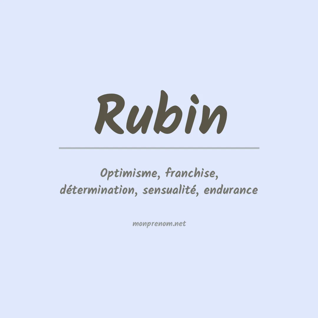 Signification du Prénom Rubin