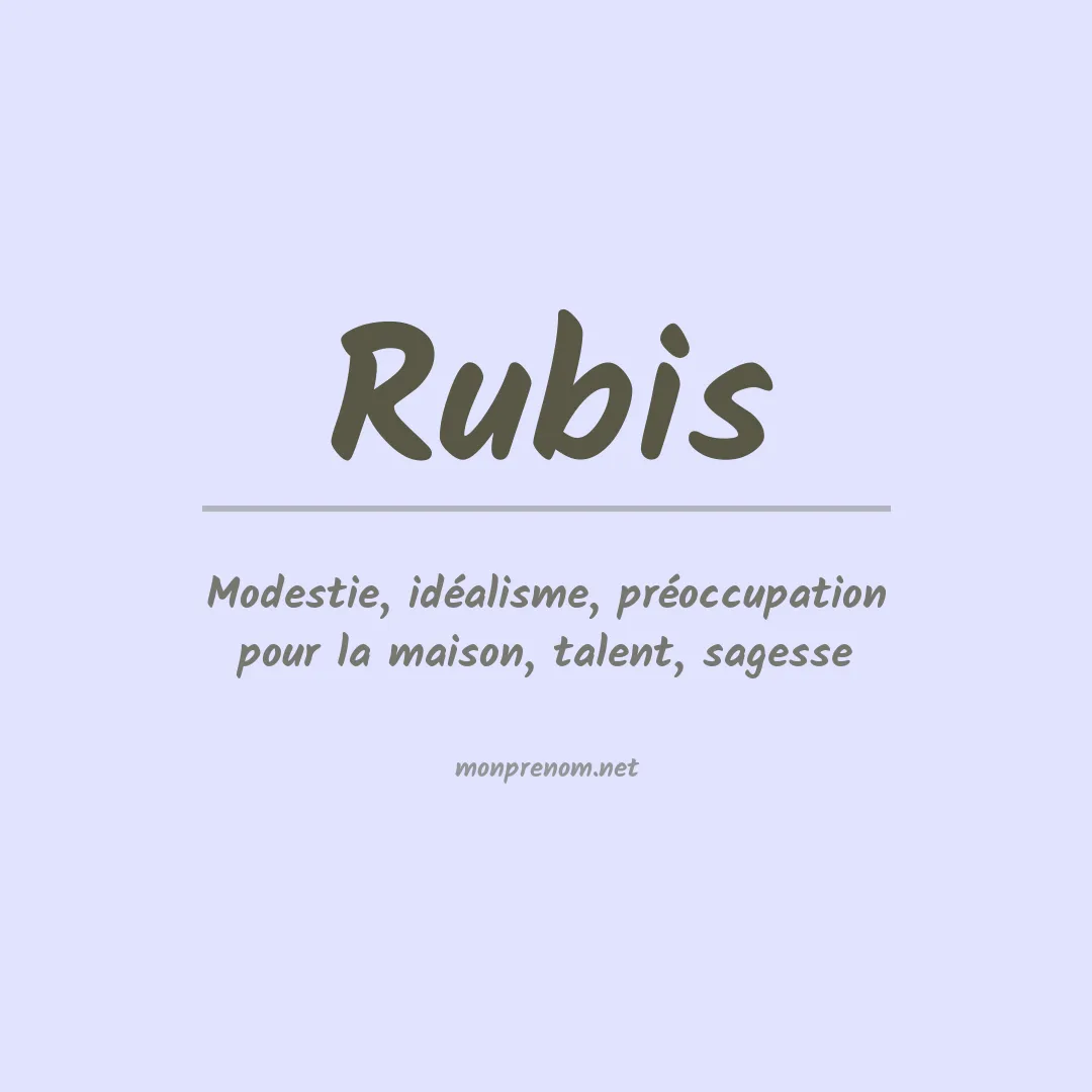 Signification du Prénom Rubis