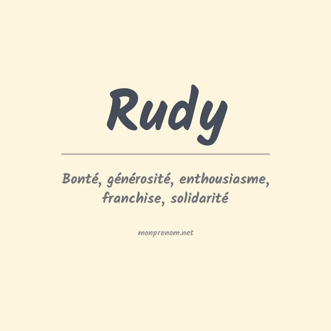 Signification du Prénom Rudy