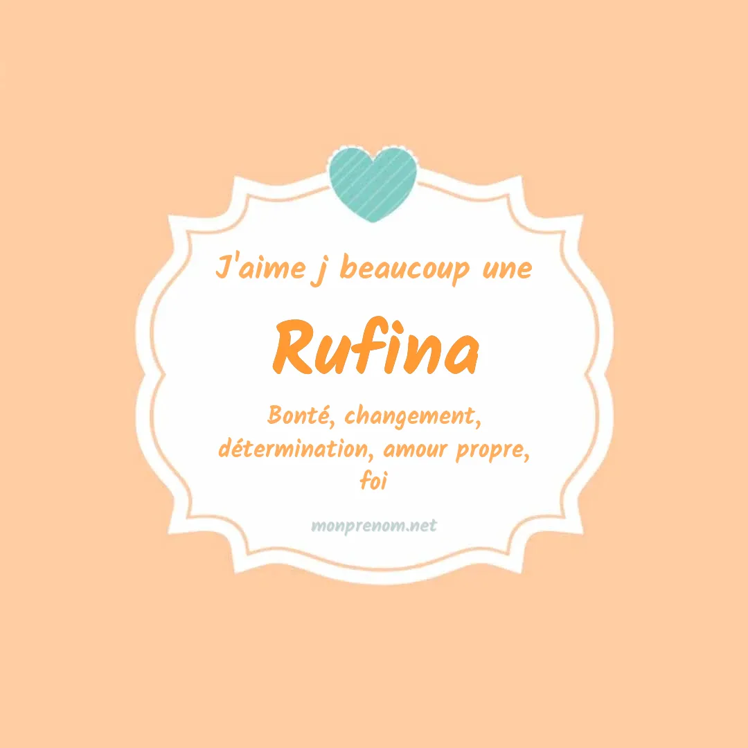 j'aime beaucoup Rufina