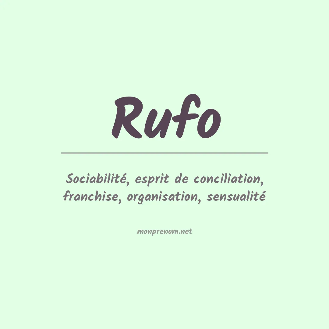 Signification du Prénom Rufo