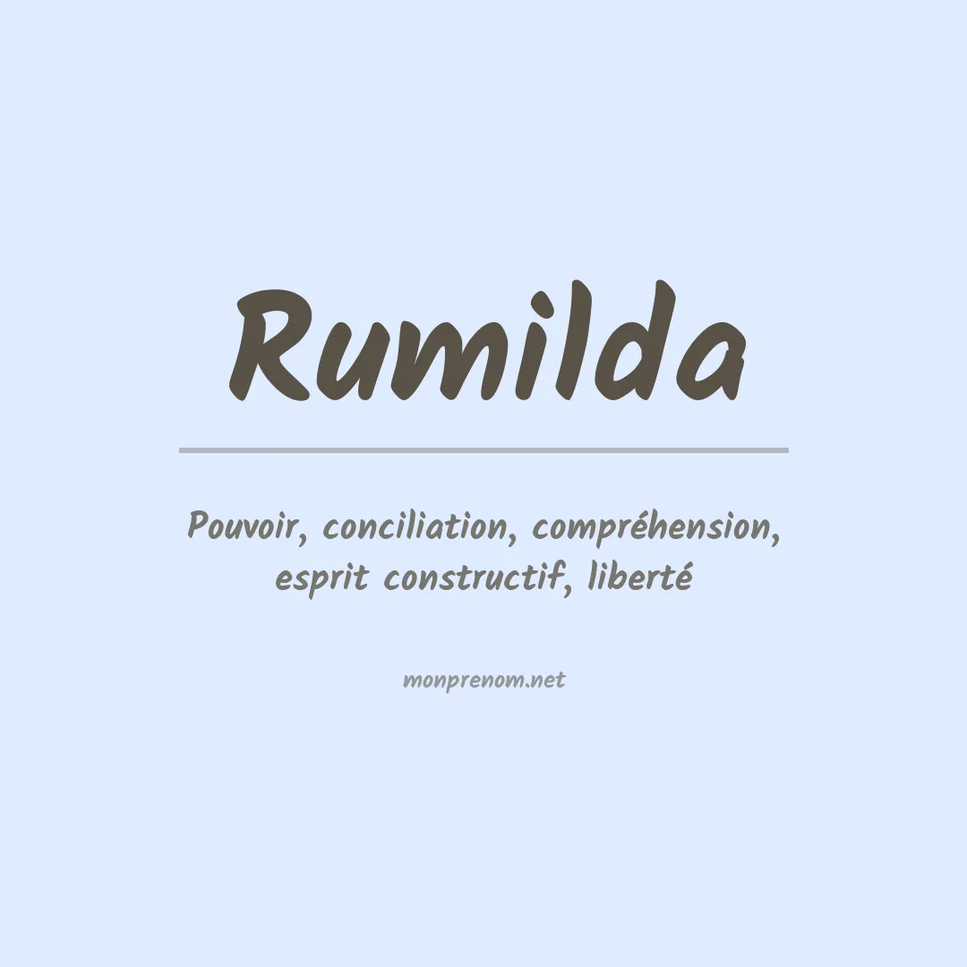 Signification du Prénom Rumilda Signification du Prénom Rumilda