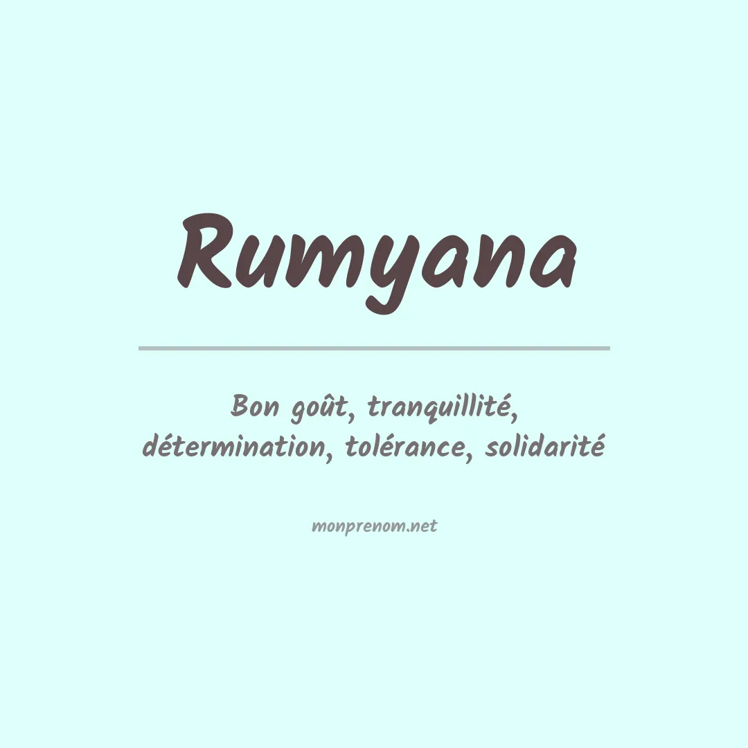 Signification du Prénom Rumyana Signification du Prénom Rumyana