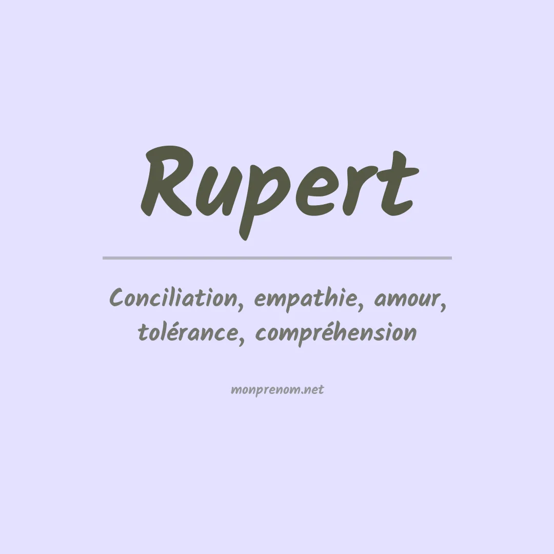 Signification du Prénom Rupert