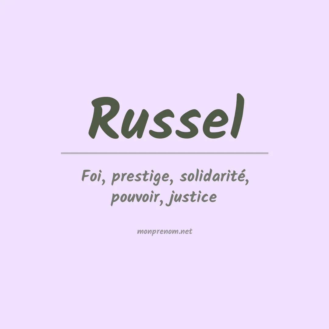 Signification du Prénom Russel