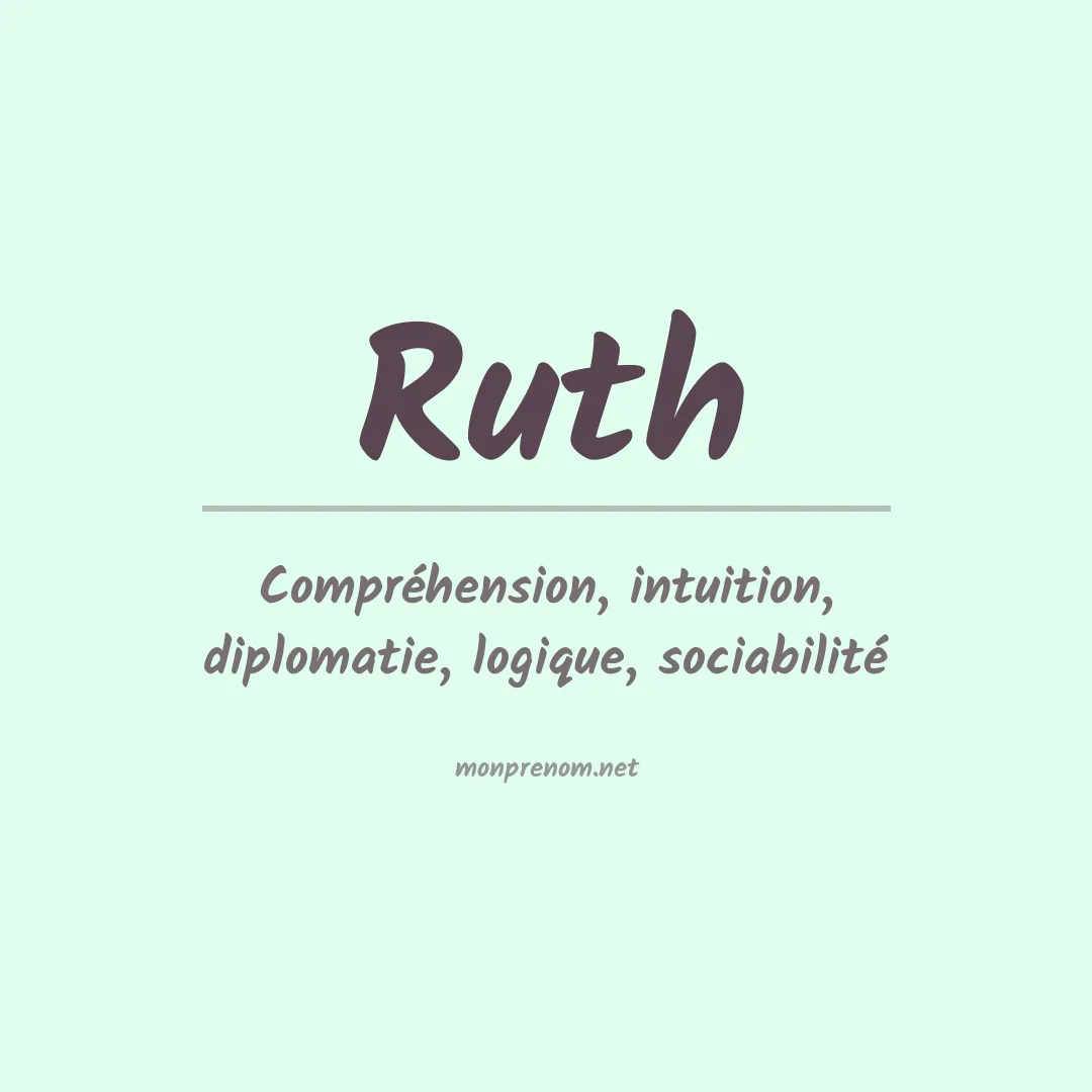 Signification du Prénom Ruth