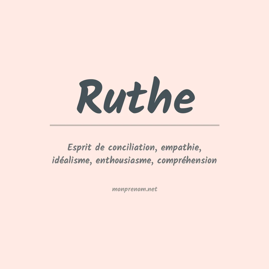 Signification du Prénom Ruthe