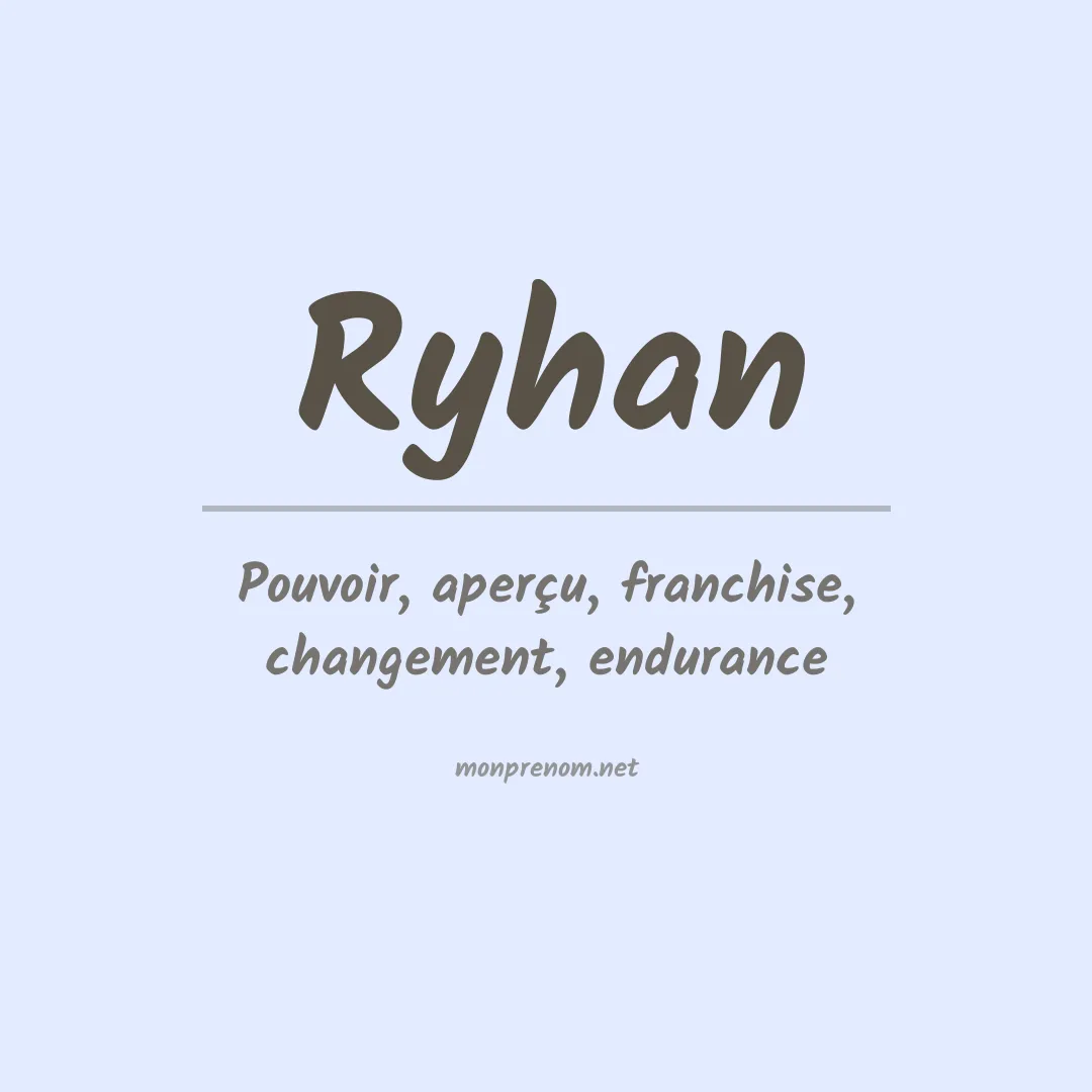 Signification du Prénom Ryhan