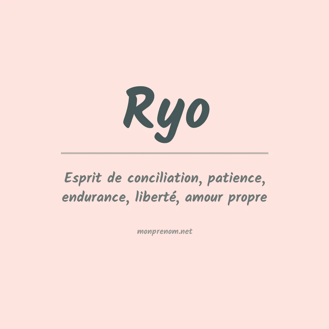Signification du Prénom Ryo
