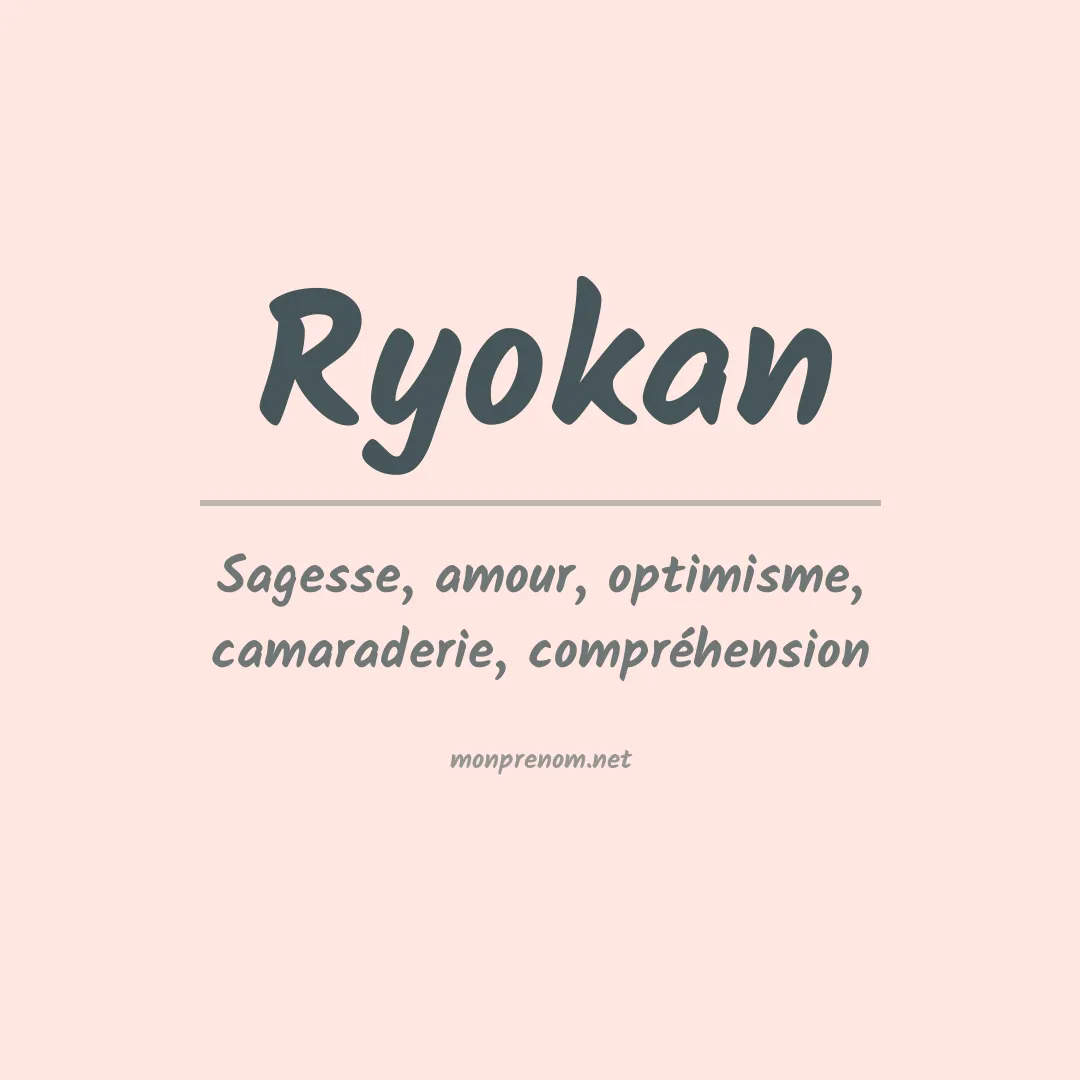 Signification du Prénom Ryokan Signification du Prénom Ryokan