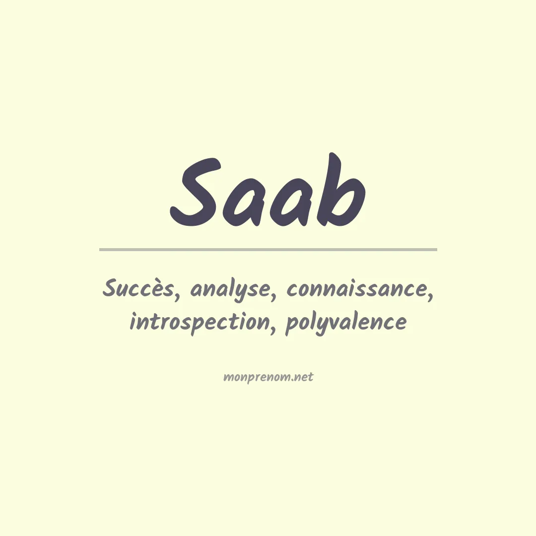 Signification du Prénom Saab
