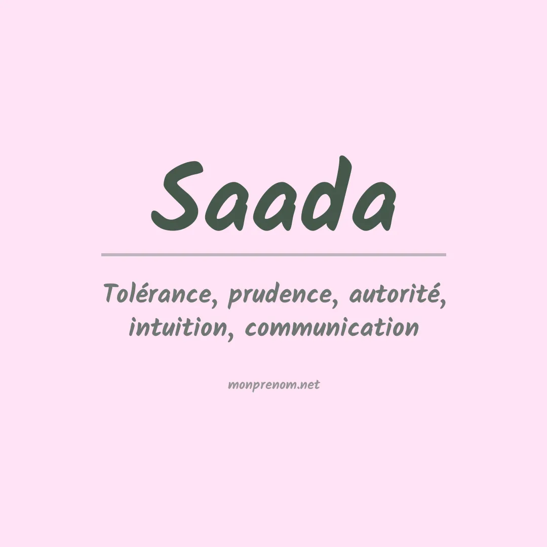 Signification du Prénom Saada