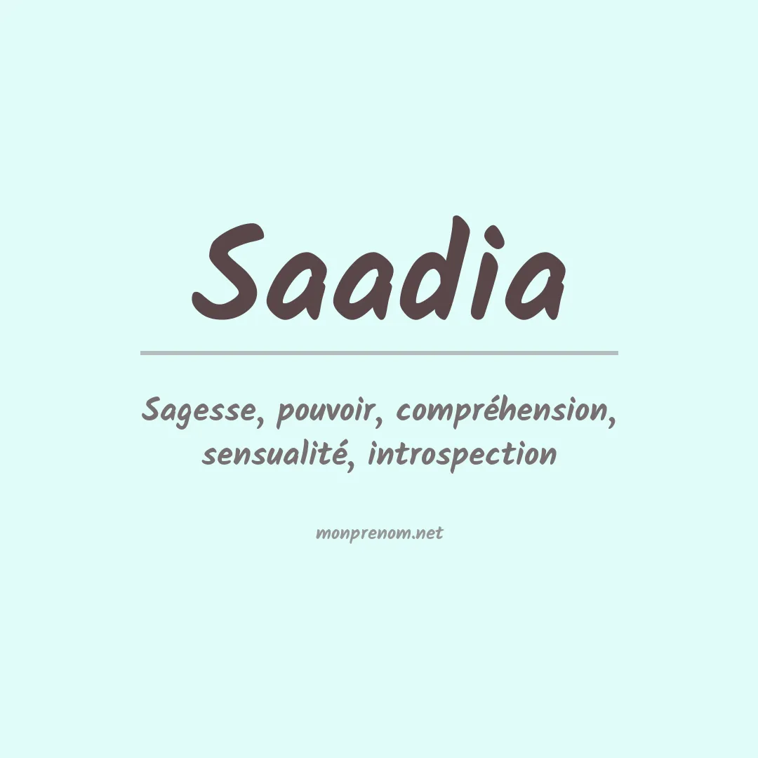 Signification du Prénom Saadia Signification du Prénom Saadia