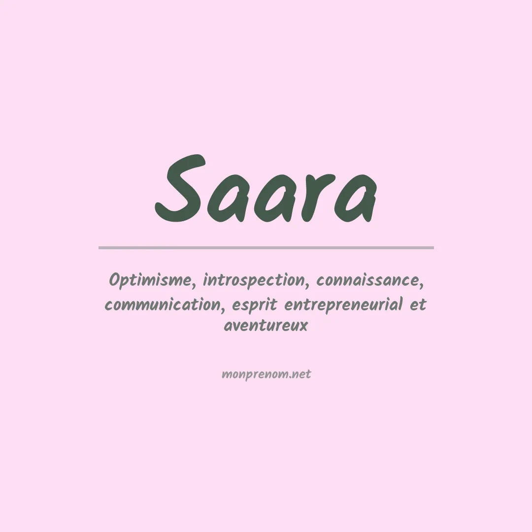 Signification du Prénom Saara