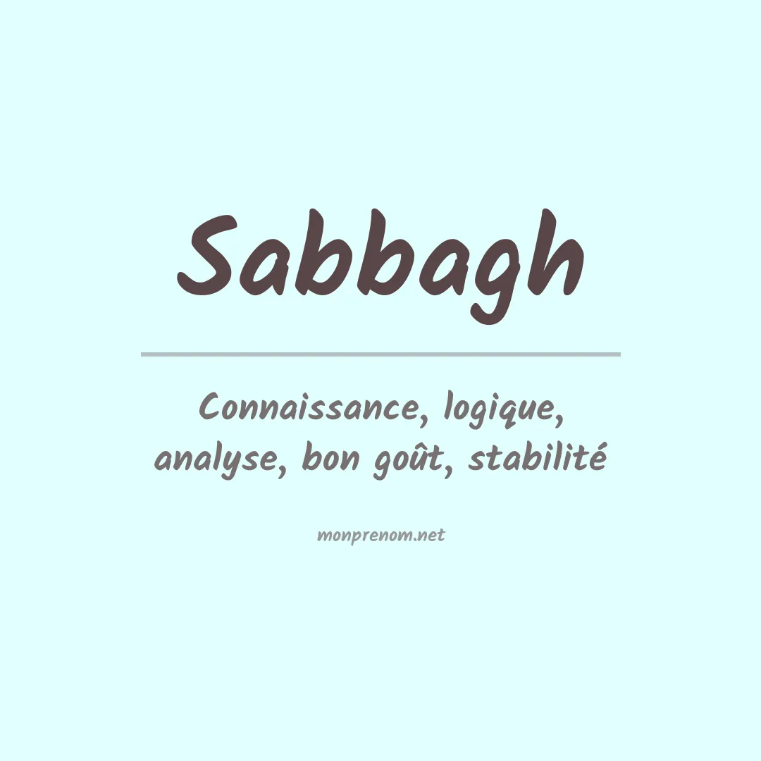 Signification du Prénom Sabbagh