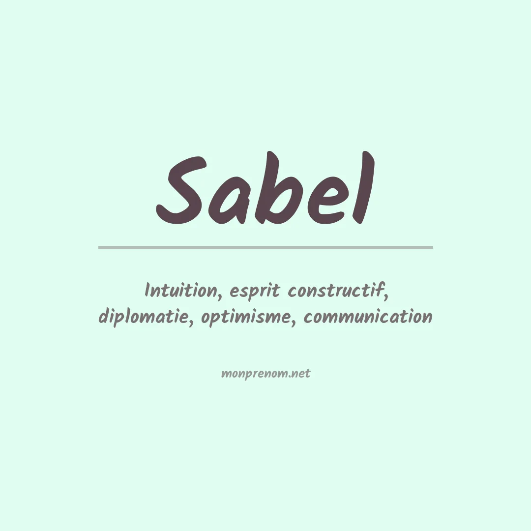 Signification du Prénom Sabel