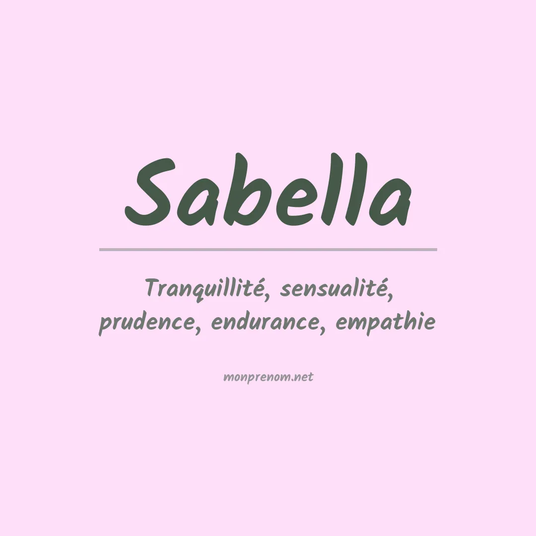 Signification du Prénom Sabella