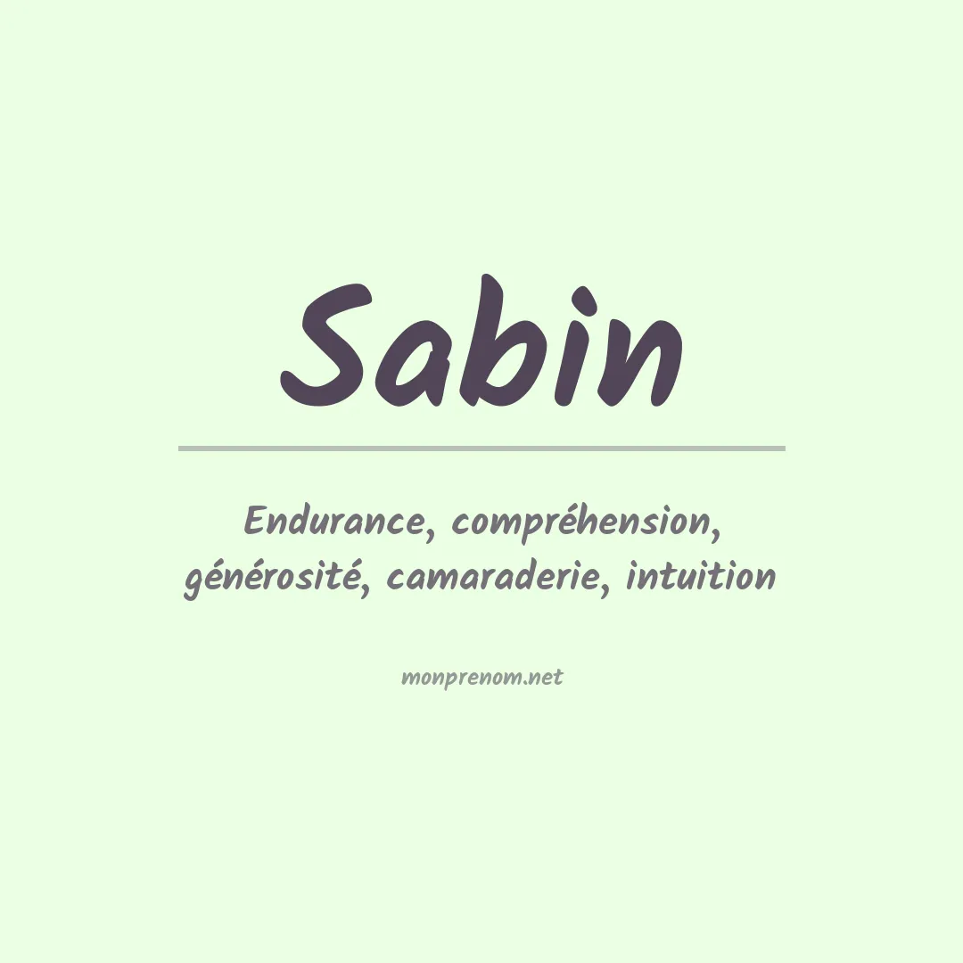 Signification du Prénom Sabin