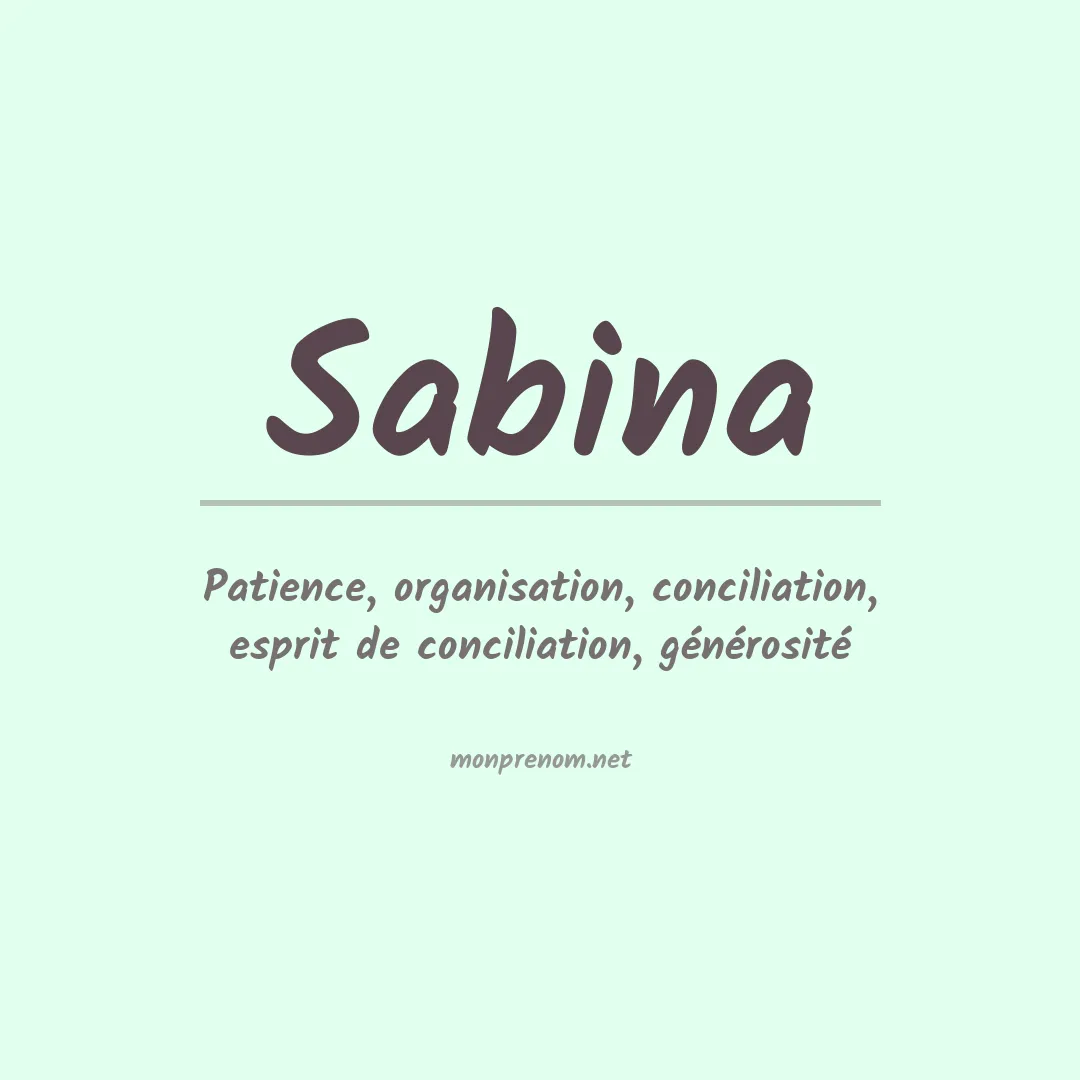 Signification du Prénom Sabina