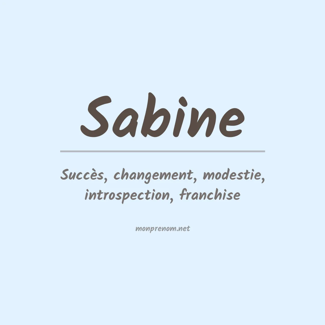 Signification du Prénom Sabine