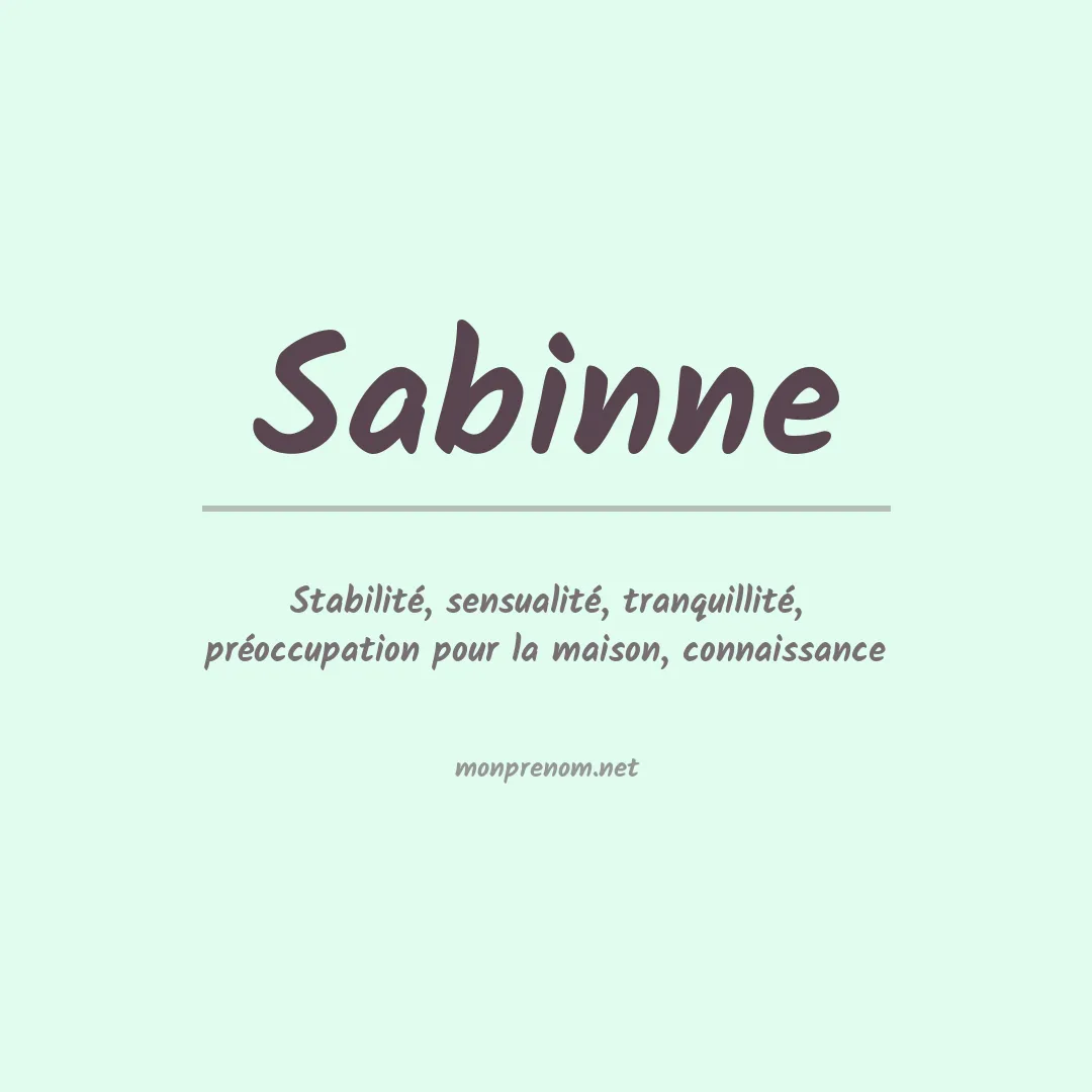 Signification du Prénom Sabinne Signification du Prénom Sabinne