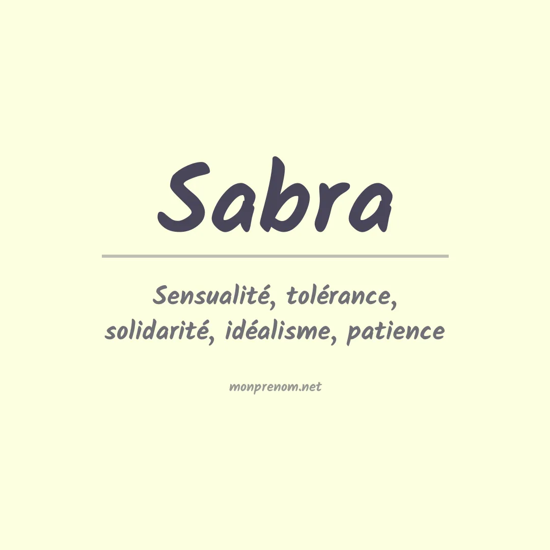 Signification du Prénom Sabra