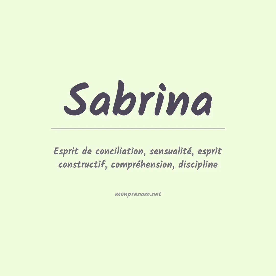 Signification du Prénom Sabrina