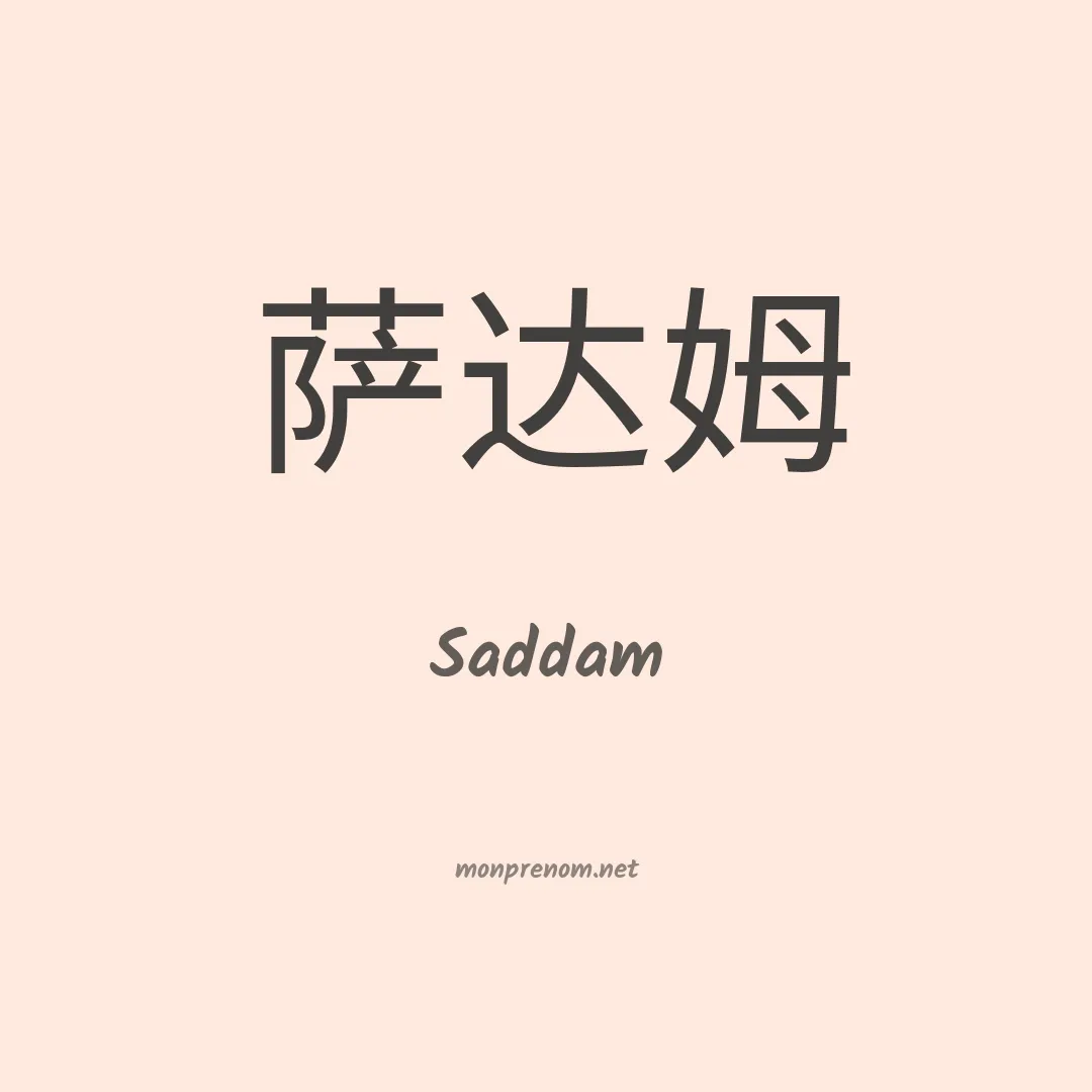 Saddam en chino