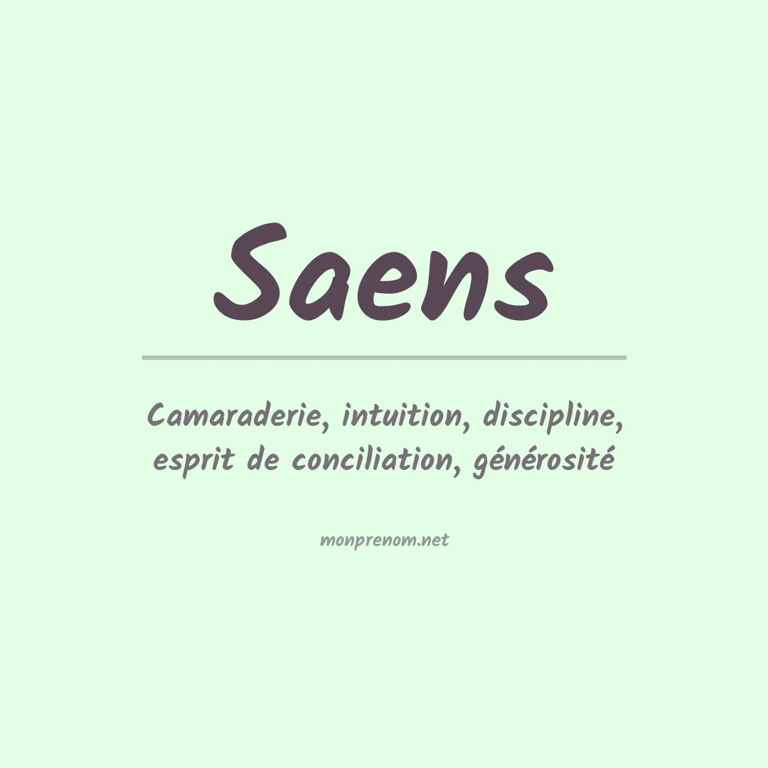 Signification du Prénom Saens