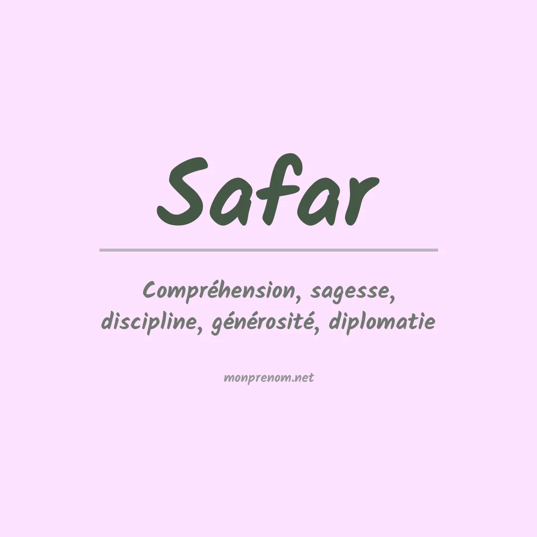 Signification du Prénom Safar