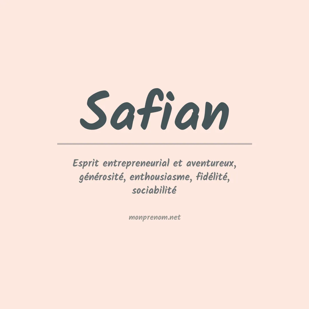 Signification du Prénom Safian