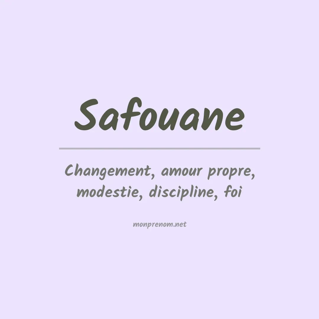 Signification du Prénom Safouane Signification du Prénom Safouane