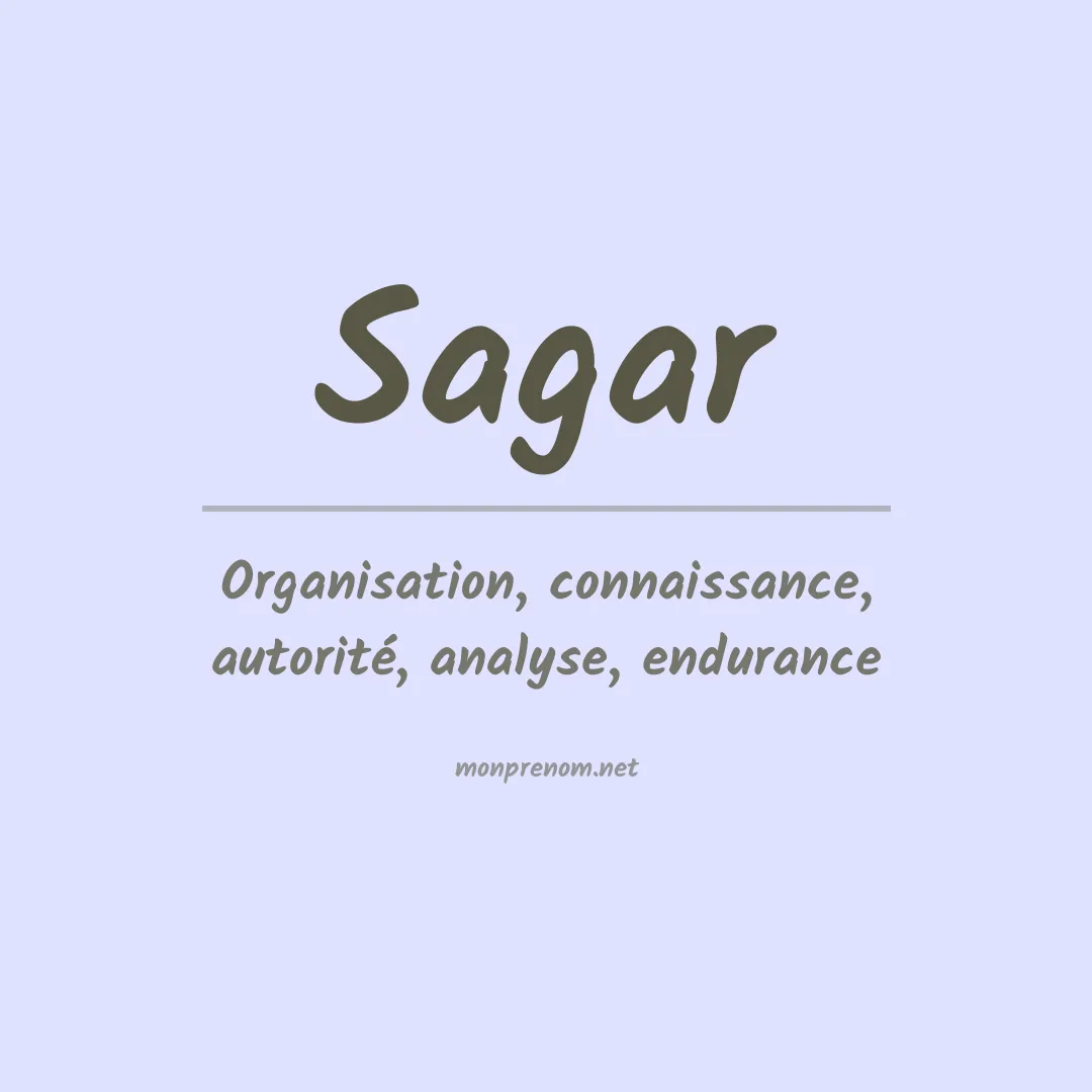 Signification du Prénom Sagar