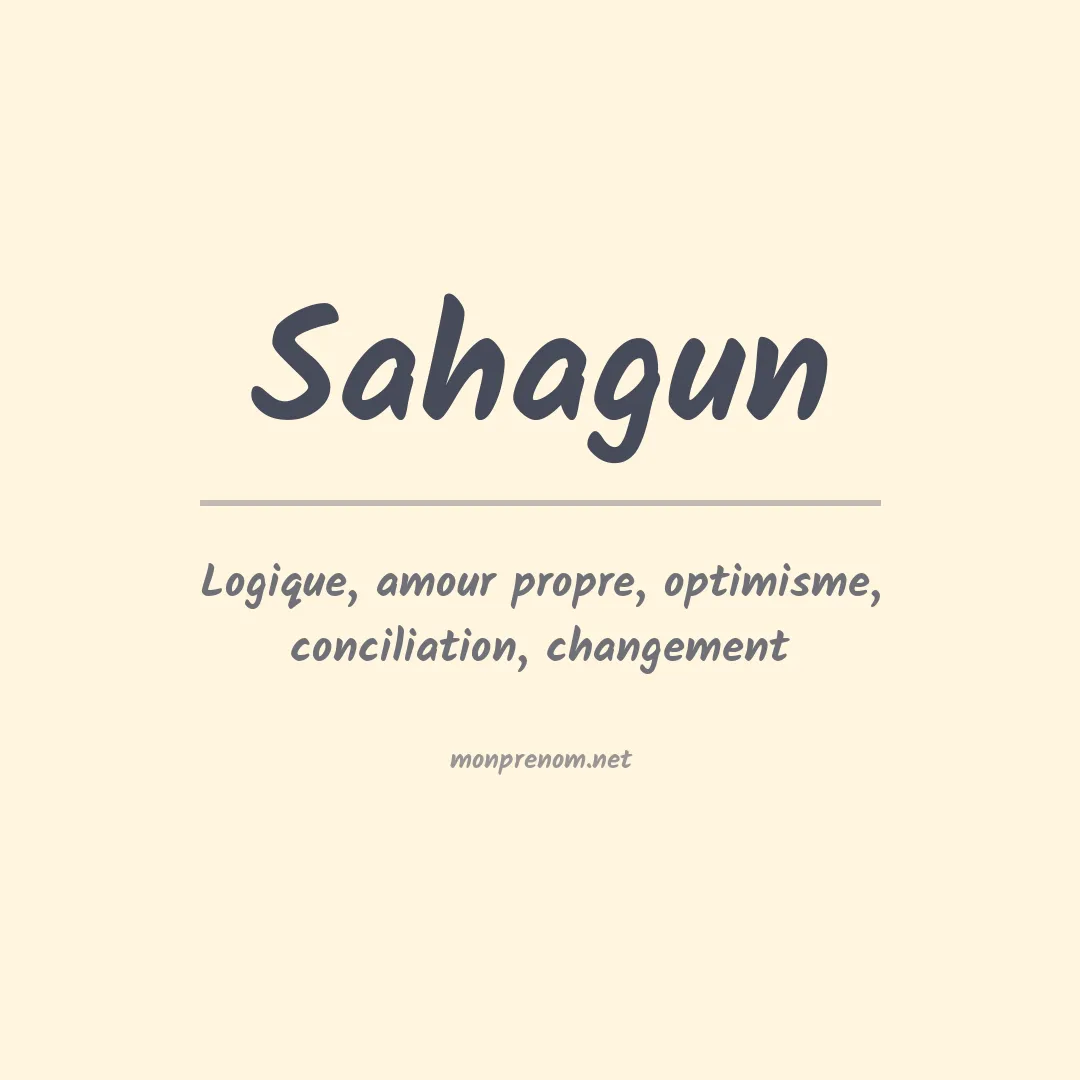 Signification du Prénom Sahagun