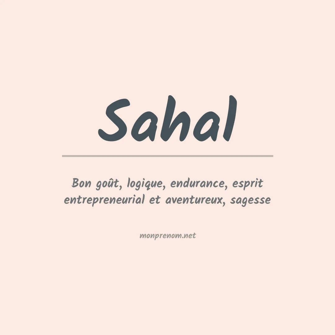 Signification du Prénom Sahal Signification du Prénom Sahal