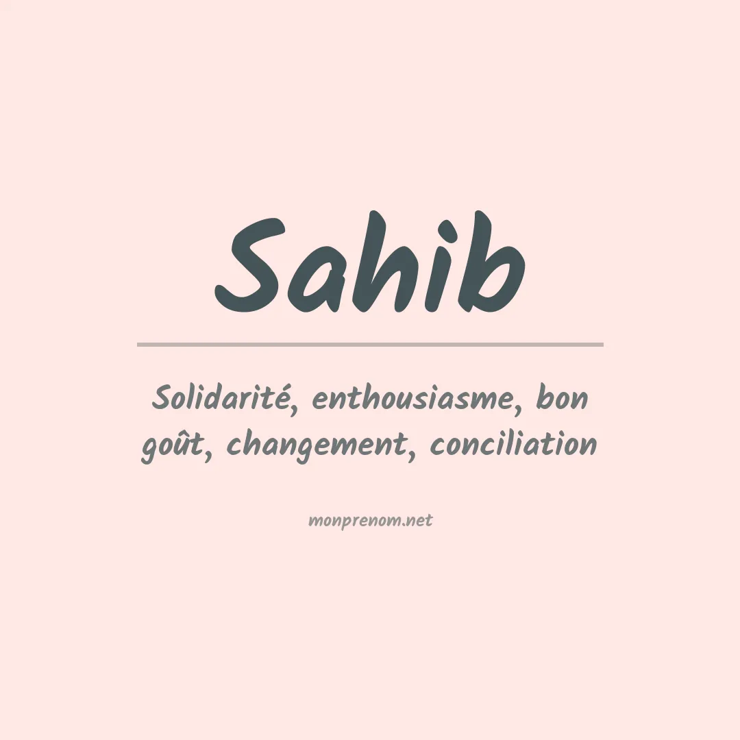 Signification du Prénom Sahib