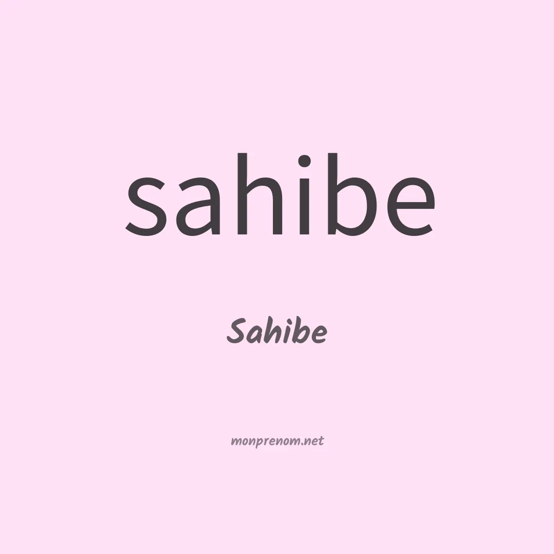 Sahibe en chino