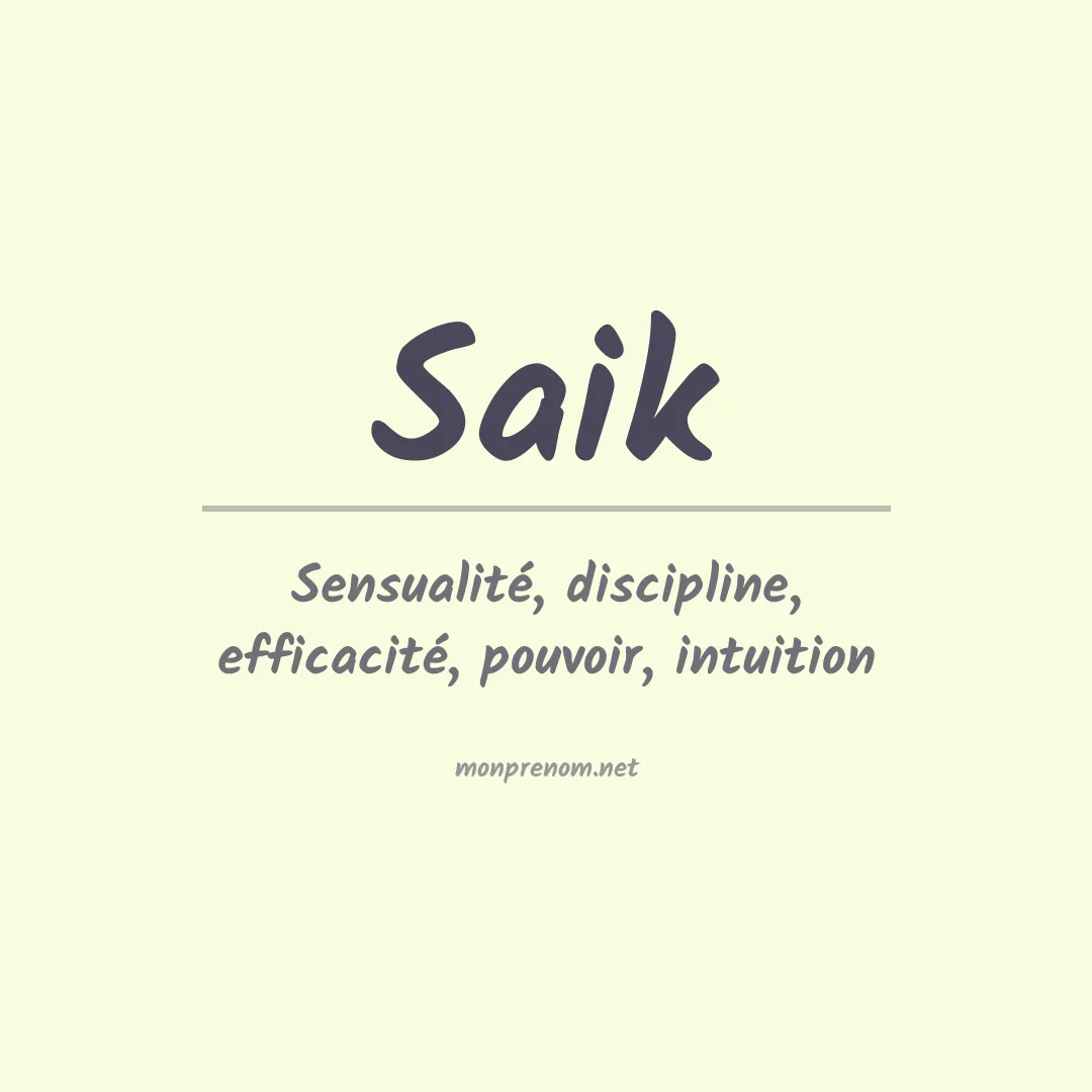 Signification du Prénom Saik Signification du Prénom Saik