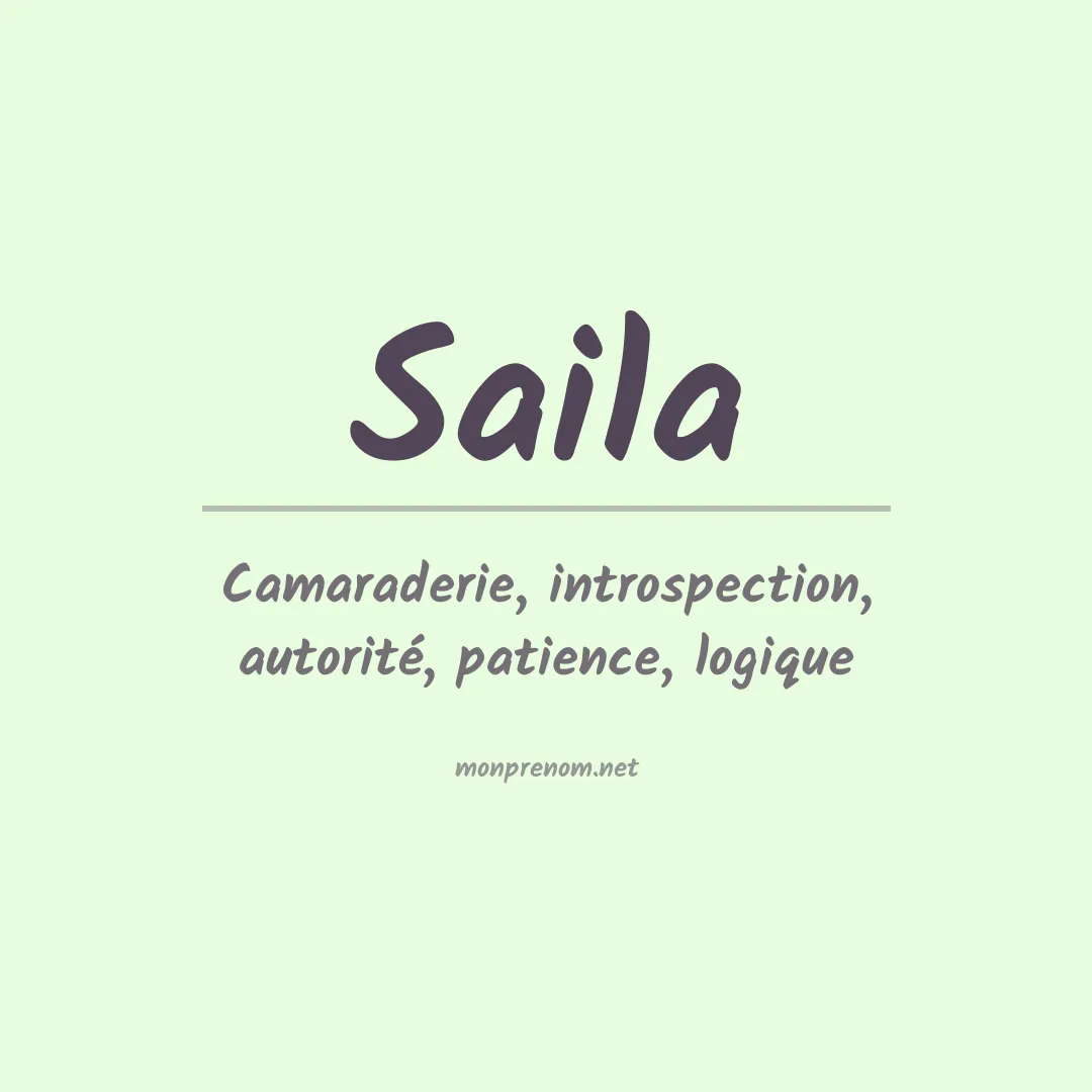 Signification du Prénom Saila